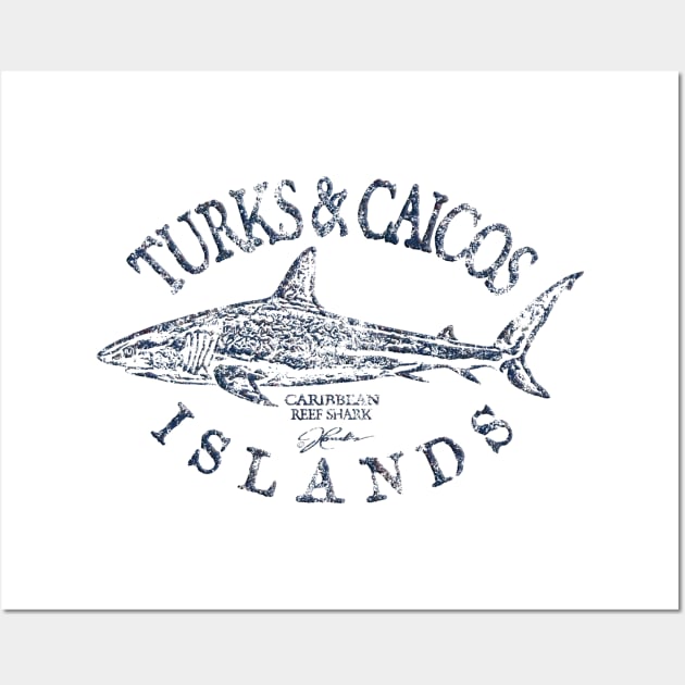 Turks & Caicos Islands Caribbean Reef Shark Wall Art by jcombs